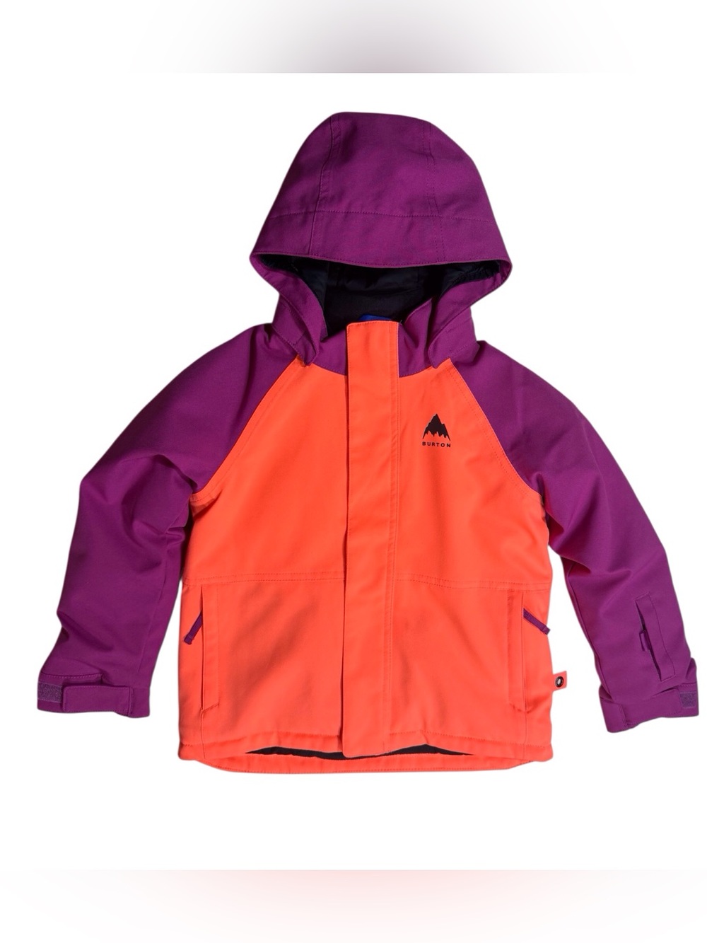 Burton child’s winter/snow coat bright fuchsia/orange with removable hood sz 5T